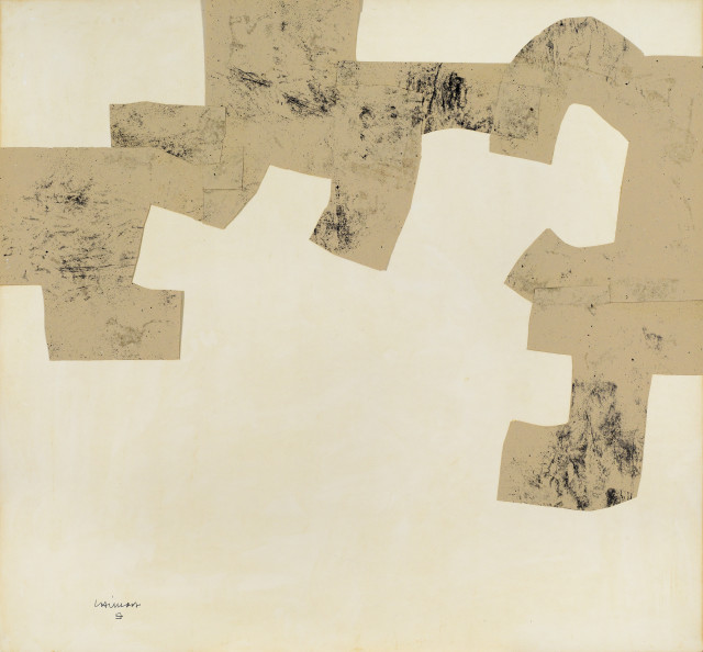 Eduardo Chillida  : Collage brun , 1972