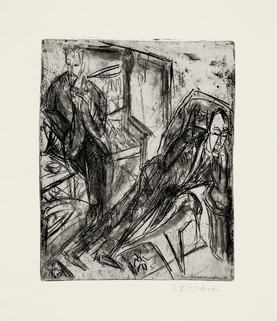 Ernst Ludwig Kirchner : Die Siesta - Botho Graef und Hugo Biallowons, 1914