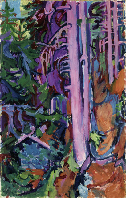Albert Müller  : Baum am Bergbach , 1925 