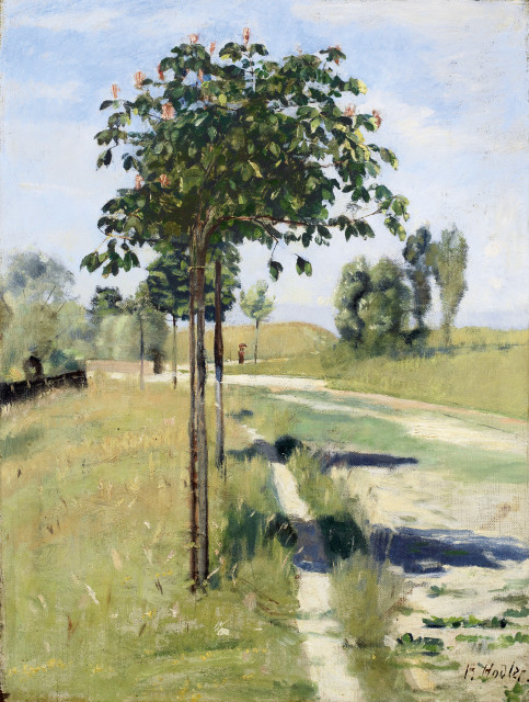 Ferdinand Hodler  : Blühende Kastanienbäumchen , Um 1890 