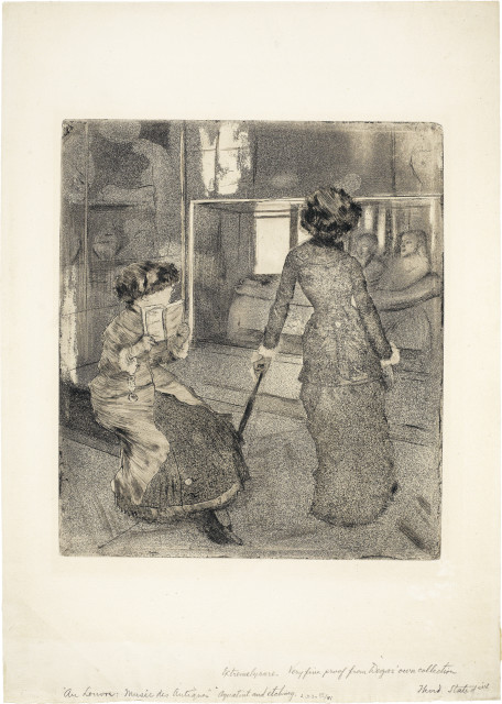 Edgar Degas : Au Louvre: Musée des Antiques - Mary ..., Circa 1876