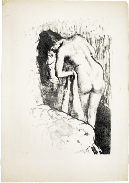 Edgar Degas  : Femme nue debout, à sa toilette - Nude  ..., 1891-1892 