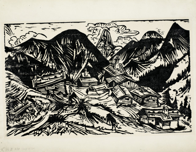 Ernst Ludwig Kirchner  : Stafelalp mit Tinzenhorn , 1917