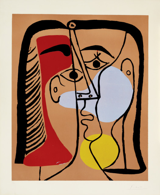 Pablo Picasso  : Portrait de Jacqueline aux cheveux lisses , Mougins, 16. Februar 1962 