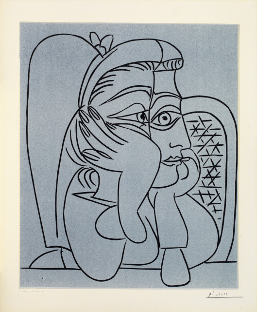 Pablo Picasso  : Portrait de Jacqueline accoudée , Cannes, 2. Oktober 1959