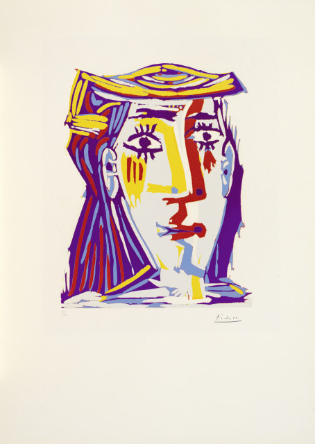 Pablo Picasso : Portrait de Jacqueline au chapeau de paille ..., 17. Januar 1962