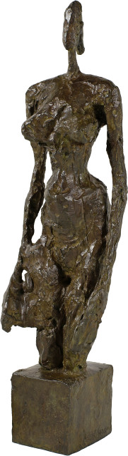 Alberto Giacometti  : Nu debout sur socle cubique , 1953, cast 1991