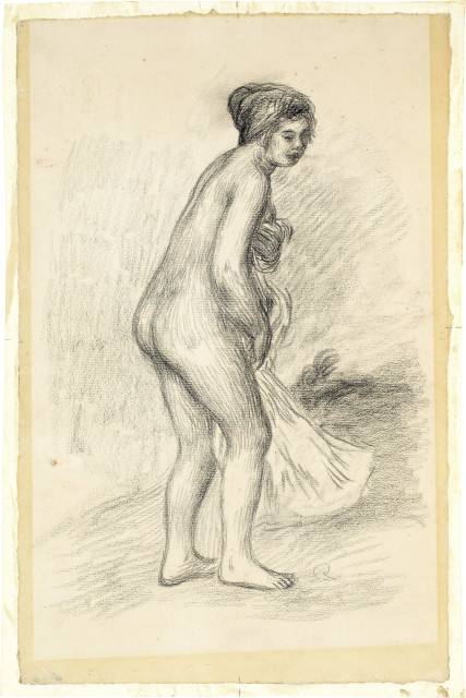 Pierre-Auguste Renoir  : Baigneuse debout , Um 1880 