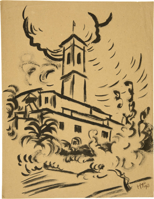 Hermann Max Pechstein : Das Kloster von San Gimigniano, 1913