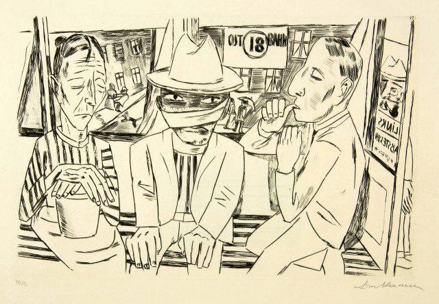 Max Beckmann  : In der Trambahn , 1922 