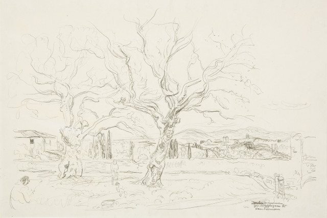 Hans Purrmann : Landschaft bei Siena, 1938