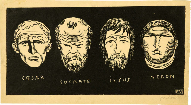 Félix Vallotton  : Caesar, Socrate, Jesus, Nero. - Le mauvais  ..., 1892