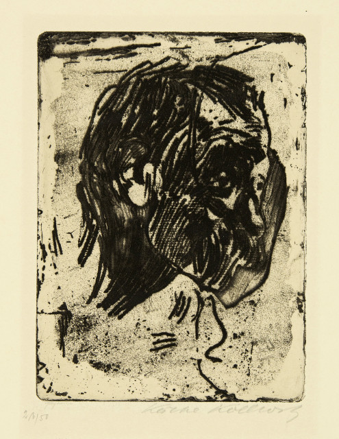 Käthe Kollwitz : Männerkopf nach rechts, Not before 1903