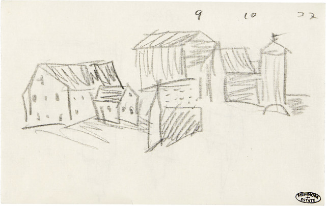 Lyonel Feininger : Häusergruppe, 9 October 1937