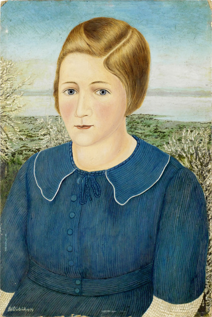 Adolf Dietrich  : Mädchenbildnis - Bildnis Ruth Koller , 1939