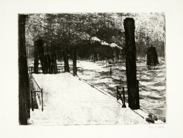 Emil Nolde  : Hamburg, Landungsbrücke , 1910 