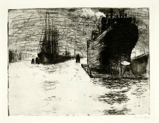 Emil Nolde : Hamburg, Reiherstiegdock, 1910 