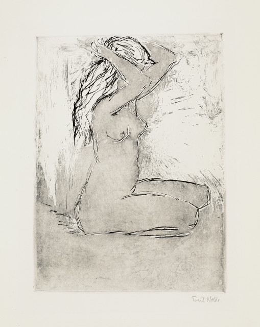 Emil Nolde : Kniendes Mädchen, 1907