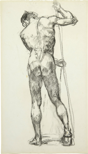 Giovanni Giacometti : Männlicher Rückenakt, c. 1893