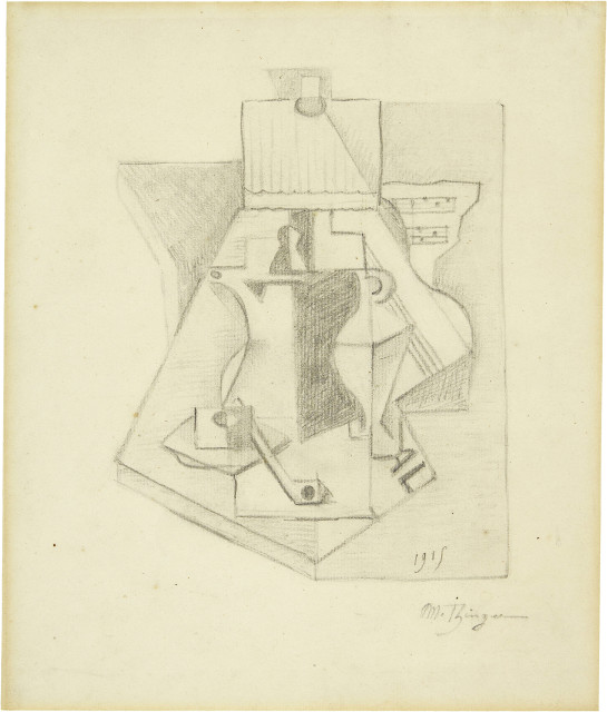 Jean Metzinger : Nature morte à la guitare et à la pipe, 1915