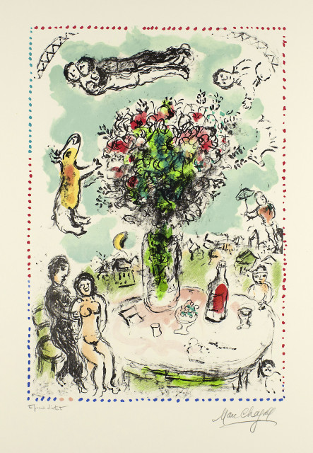Marc Chagall  : La Table des amants , November 1983