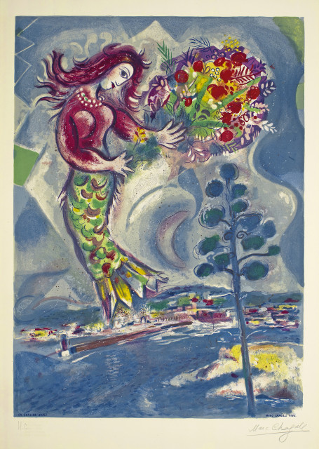 Marc Chagall  : Sirène au pin , 1967