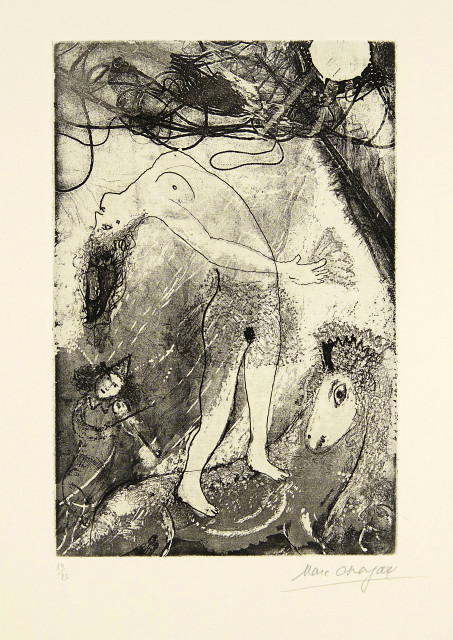 Marc Chagall : L'Écuyère et le violoniste, 1944, edition from 1957