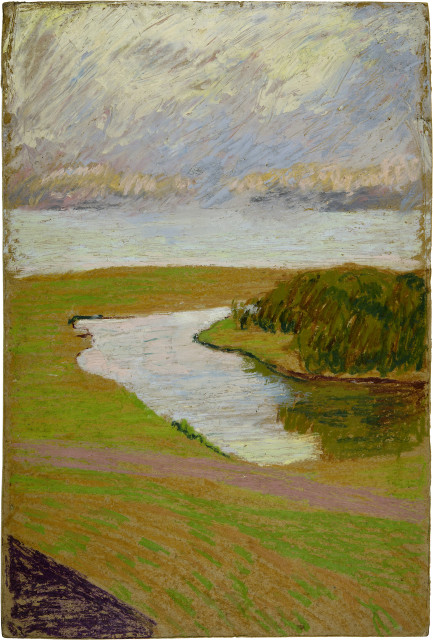 Giovanni Giacometti : Der Kanal - Capolago unterhalb des ..., Um 1905 