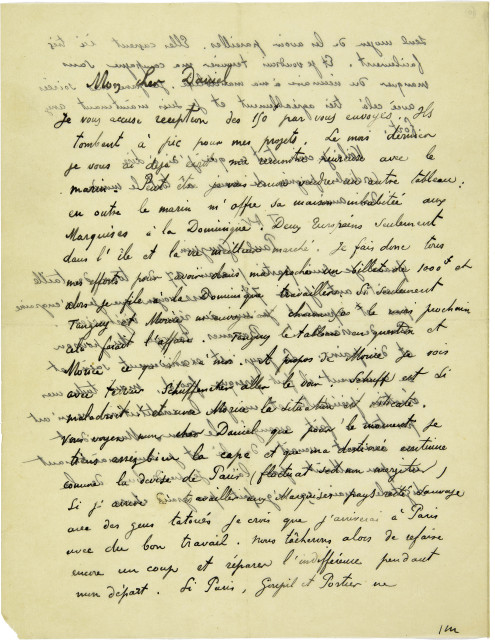 Paul Gauguin : Eigenhändiger 4-seitiger Brief in Tinte an  ..., Juli 1892