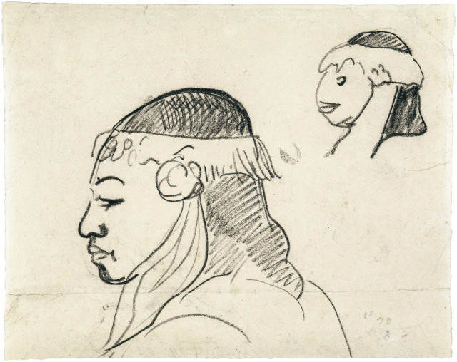 Paul Gauguin  : Têtes de femmes, Tahiti , c. 1892