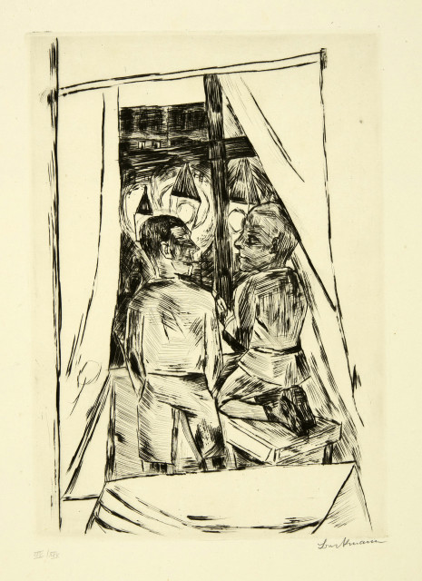 Max Beckmann  : Kinder am Fenster , 1922
