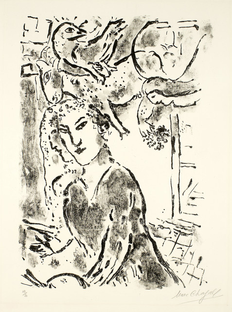 Marc Chagall : Autoportrait à la fenêtre, 1957