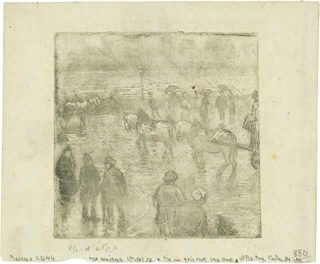Camille Pissarro  : Place de la République, Rouen - Effet de  ..., 1883-1885