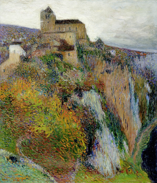 Henri Jean Guillaume Martin  : Paysage du Lot, Saint-Cirq-Lapopie , 1913