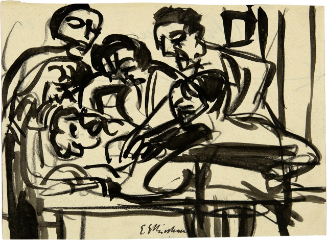 Ernst Ludwig Kirchner : Überfall, ein Mann wird ausgeplündert, c. 1925