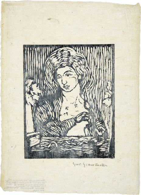 Giovanni Giacometti  : Toeletta della sera - Portrait Annetta  ..., 1911