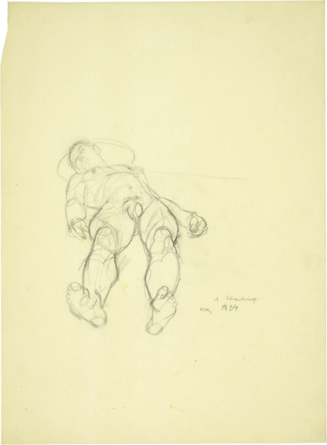 Anton Kolig : Liegender Männerakt, 1934