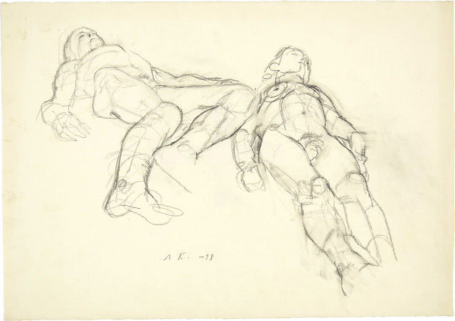 Anton Kolig : Zwei liegende Männerakte, 1918