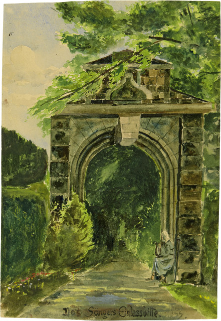 Otto Meyer-Amden : Des Sängers Einlassbitte, c. 1904