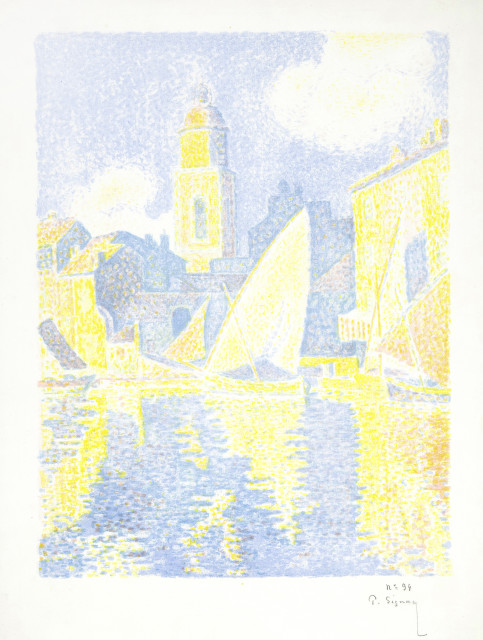 Paul Signac  : Saint-Tropez: Le Port , 1897-1898