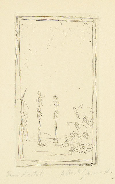Alberto Giacometti : Deux figures dans un paysage, 1954-1955 
