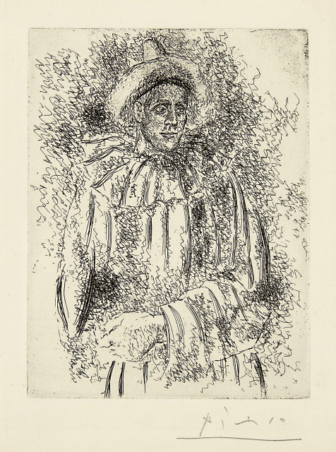 Pablo Picasso  : Pierrot (Massine en pierrot) , 1918