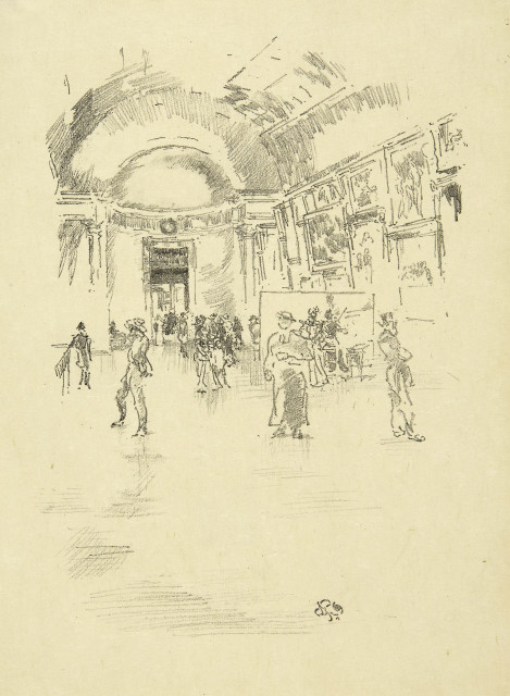 James Abbott McNeill Whistler : The long Gallery, Louvre, 1894