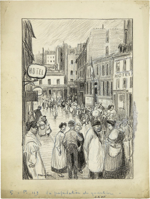 Théophile Steinlen : La Population du quartier, c. 1900