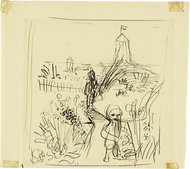 Walter Kurt Wiemken : Landschaft mit Zwerg, c. 1931