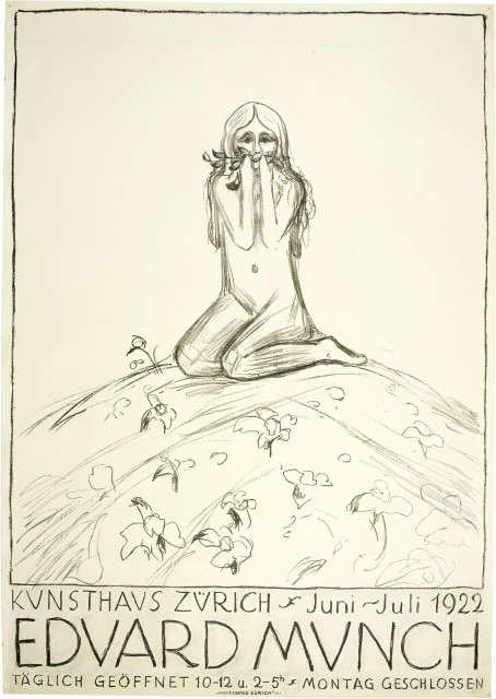 Edvard Munch  : Plakat für die Munch Ausstellung Kunsthaus  ..., 1922