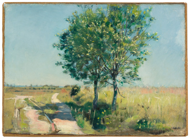 Ferdinand Hodler : Weiden am Wegrand, Circa 1890
