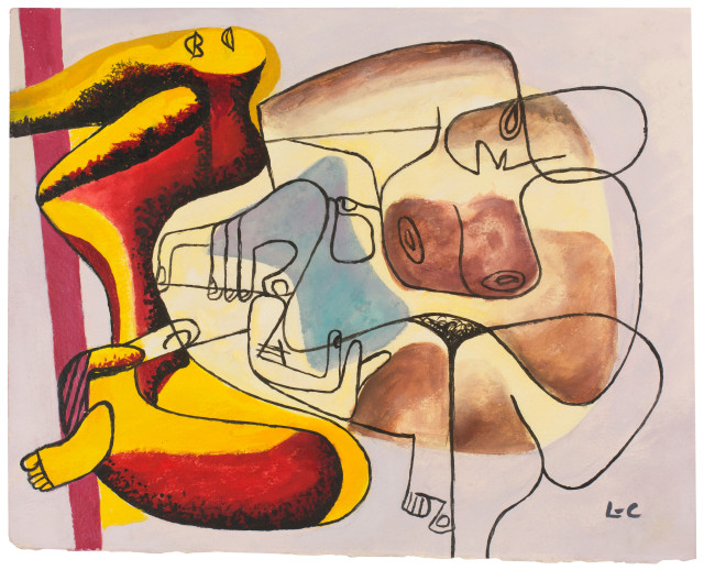 Le Corbusier  : Deux femmes nues de face et de profil , 1947