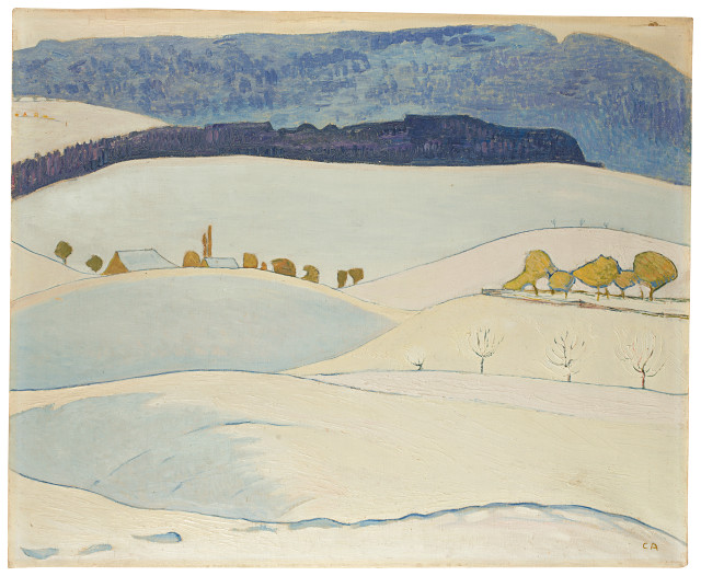 Cuno Amiet  : Winterlandschaft , 1908