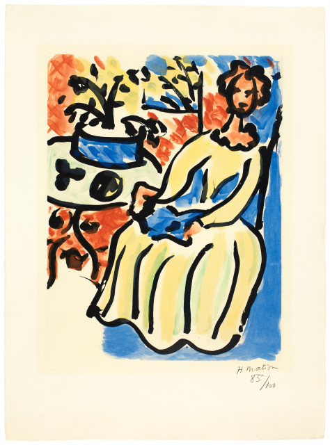 Henri Matisse : Marie-José en robe jaune , 1950